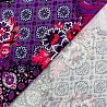 Трикотаж вискоза набивная "Цветы" RY-20334, фиолетовый, малиновый, 150 см, 300 г/м² фото № 3