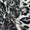 Трикотаж масло набивное купон "Анималистичный принт" D12 темно-бежевый, черный, 150 см, 200 г/м² фото №1