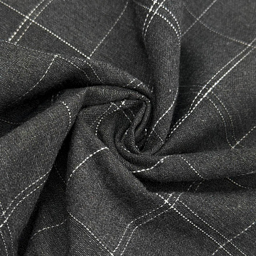 Костюмная клетка арт.К41, серый, белый, 145 см, 160 г/м²