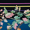 Трикотаж джерси принт "Листья" F024794 Col.2 черный, морская волна, 150 см, 270 г/м² фото № 4