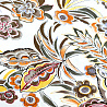 Трикотаж вискоза набивная "Цветы" D-RY20063, белый, оранжевый, 150 см, 200 г/м² фото № 4