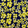 Трикотаж джерси принт "Цветы" EMP006, темно-синий, желтый, 270 г/м², 150 см фото № 4