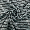 Трикотаж сандра "Полоска" TRX116 бирюзовый, черный, 150 см, 270 г/м² фото №1