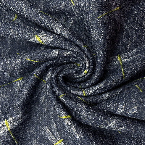 Трикотаж сандра "Стрекозы" D15 темно-синий, темно-серый, 150 см, 230 г/м²