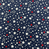 Коттон принт "Звезды" D3542, темно-синий, белый, 145 см, 100 г/м² фото № 4