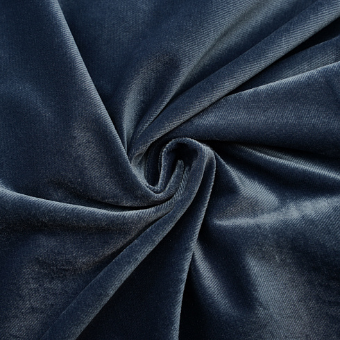 Велюр костюмный WK001, серо-голубой, 150 см, 250 г/м²
