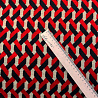 Трикотаж джерси принт "Геометрия" D047, красный, светло-серый, 270 г/м², 150 см фото № 4