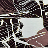 Трикотаж вискоза набивная "Абстракция" D7, молочный, коричневый, 150 см, 200 г/м² фото № 4