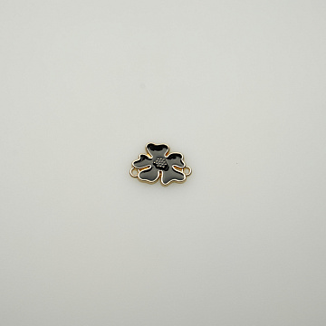 Элемент "Цветок" XS-T2146 S черный, золото 2 см