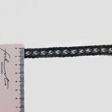 Тесьма декоративная Т 18024 черный, 1,3 см (намотка 100 ярдов)