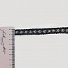 Тесьма декоративная Т 18024 черный, 1,3 см (намотка 100 ярдов) фото №1