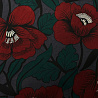 Шифон вельвет принт "Цветы" R-227, бордовый, темно-серый, 70 г/м², 150 см фото № 4