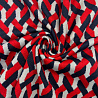 Трикотаж джерси принт "Геометрия" D047, красный, светло-серый, 270 г/м², 150 см фото №1