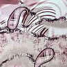 Трикотаж вискоза набивная "Огурцы" OTP 110023-1, старинный розовый, бежевый, 150 см, 200 г/м² фото № 4