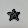 Термонаклейка "Звезда" с пайетками A-001 черный, 4,5 см фото №1