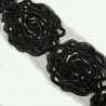 Тесьма декоративная Т/роз A143 черный, 10 см (намотка 7,5 ярдов) фото №1