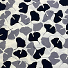 Блузочная ткань с вискозой "Листья" D19001, серый, черный, 90 г/м², 150 см фото № 4
