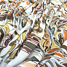 Трикотаж вискоза набивная "Цветы" D-RY20063, белый, оранжевый, 150 см, 200 г/м² фото № 2