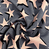 Трикотаж диор принт "Звезды" HN-034 темно-серый, светло-розовый, 150 см, 250 г/м² фото №1