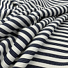 Трикотаж оттоман "Полоска" OT068 белый, темно-синий, 150 см, 270 г/м² фото № 3