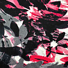 Трикотаж вискоза набивная "Цветы" D6, розовый, черный, 150 см, 200 г/м² фото № 4