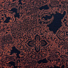Трикотаж джерси принт KNIT, D1891 темно-синий, оранжевый, 270 г/м², 150 см фото № 4