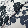 Сатин (атлас) принт "Цветы" D3 персиковый, черный, 100 г/м², 150 см фото № 3