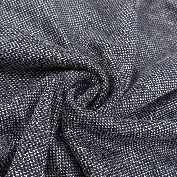 Трикотаж меланж TRP397, темно-синий, белый, 150 см, 280 г/м²