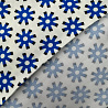 Вискоза-сатин "Геометрические узоры" GR-012A , молочный, синий, 110 г/м², 150 см фото № 3