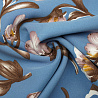 Костюмная Барби B19208 принт "Цветы", серо-голубой, коричневый 200 г/м², 150 см фото №1