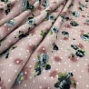 Вискоза-сатин "Цветы" GR013, розовый, серый, 110 г/м², 150 см фото № 2