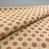 Блузочная ткань с вискозой "Горошек" D1903, молочный, красный, 112 г/м², 148 см фото № 2