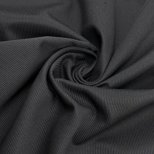 ТиСи твил однотонный D8001, черный, 105 г/м², 150 см