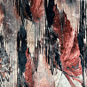 Трикотаж велюр "Абстракция" VLP203Z, слоновая кость, красно-коричневый, 150 см, 240 г/м² фото № 4