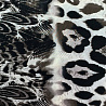 Трикотаж масло набивное купон "Анималистичный принт" D12 темно-бежевый, черный, 150 см, 200 г/м² фото № 5
