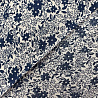 Вискоза (штапель) принт "Цветы" STS-10216A-18, бежевый, темно-синий, 110 г/м², 150 см фото № 3