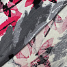 Трикотаж вискоза набивная "Цветы" D6, розовый, черный, 150 см, 200 г/м² фото № 3